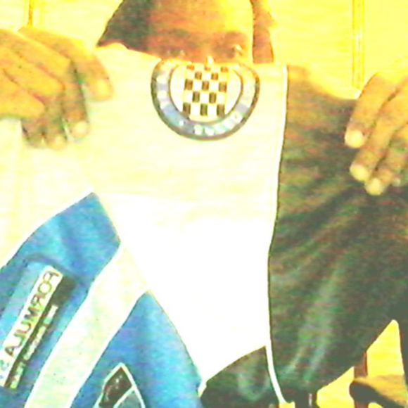 Stardom nascar jacket faux  blu blk wht sz XL - Picture 2 of 6